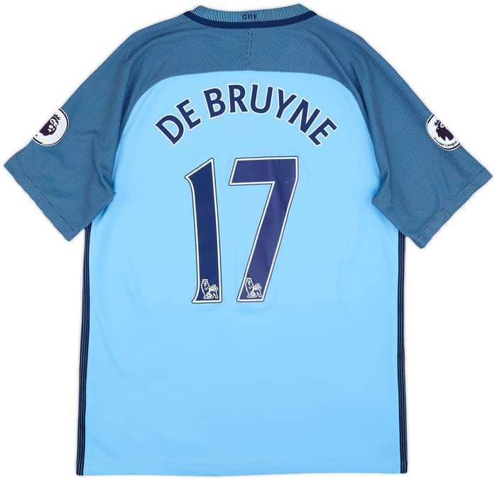 2016-17 Manchester City Home Shirt De Bruyne #17 - 8/10 - (M)
