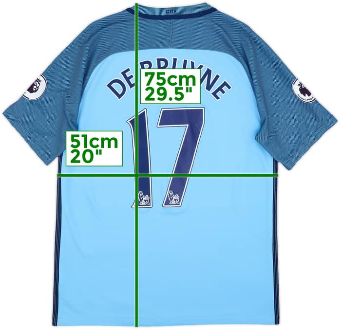 2016-17 Manchester City Home Shirt De Bruyne #17 - 8/10 - (M)
