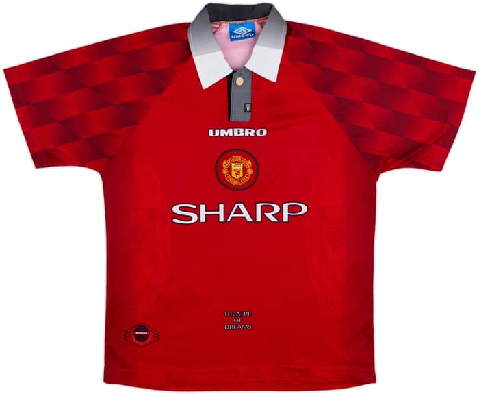 1996-98 Manchester United Home Shirt Beckham #10 - 8/10 - (L)