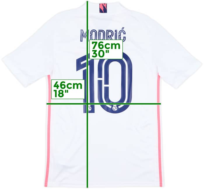 2020-21 Real Madrid Home Shirt Modric #10 - 8/10 - (S)
