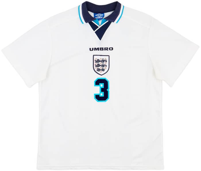 1995-97 England Home Shirt Pearce #3 - 8/10 - (XL)