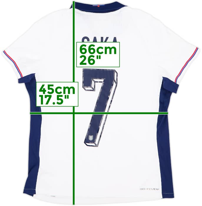 2024-25 England Home Shirt Saka #7 - 8/10 - (Women's M)