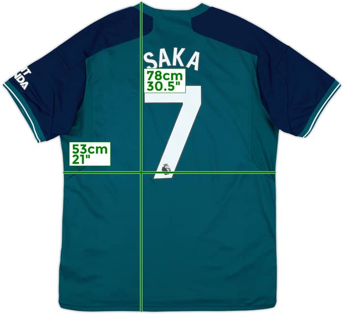 2023-24 Arsenal Third Shirt Saka #7 - 8/10 - (XL)