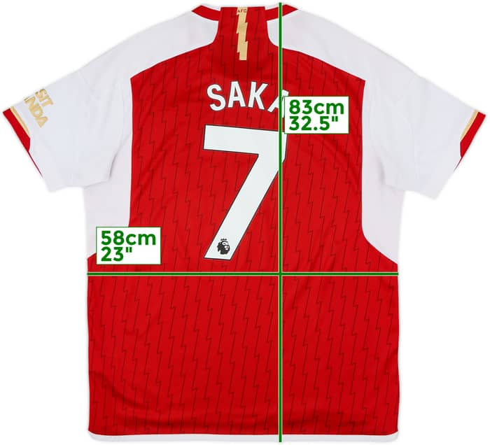 2023-24 Arsenal Home Shirt Saka #7 - 8/10 - (XL)