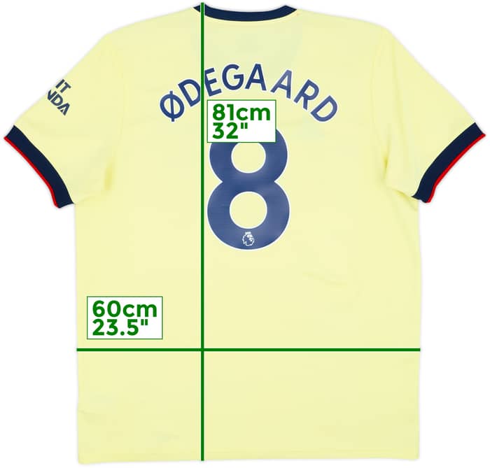 2021-22 Arsenal Away Shirt Odegaard #8 - 8/10 - (XL)
