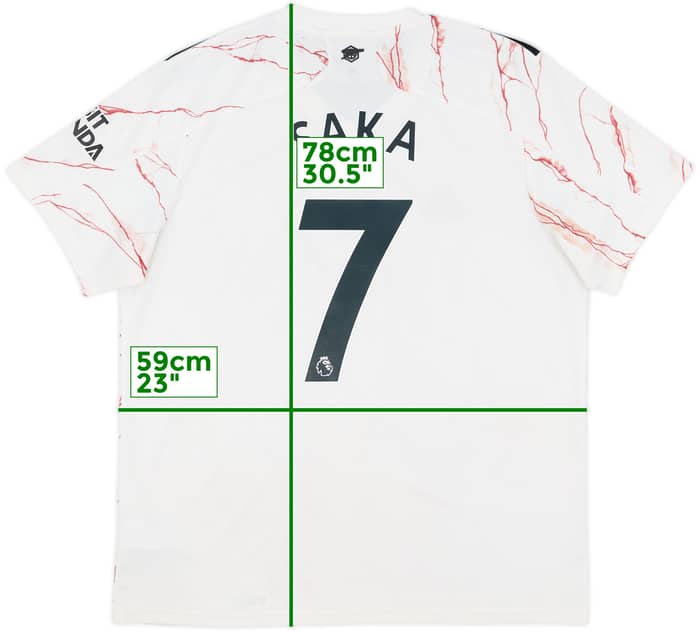 2020-21 Arsenal Away Shirt Saka #7 - 6/10 - (XL)