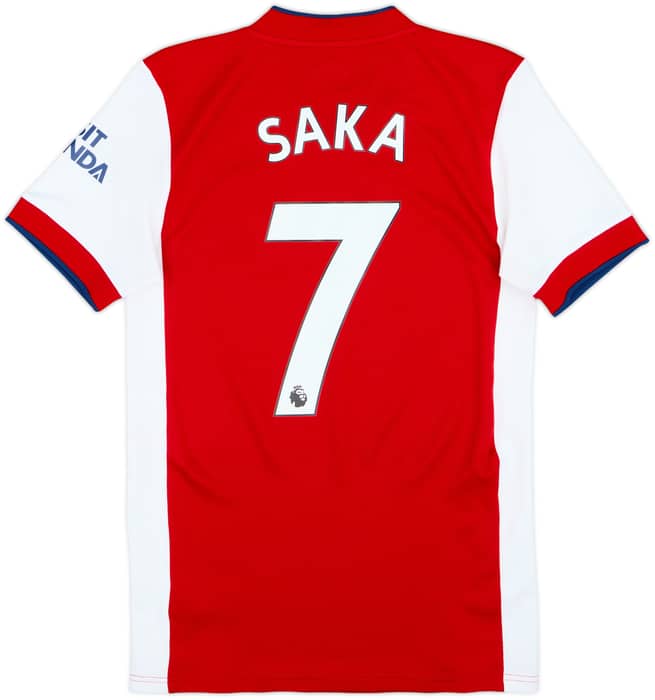 2021-22 Arsenal Home Shirt Saka #7 - 6/10 - (XS)