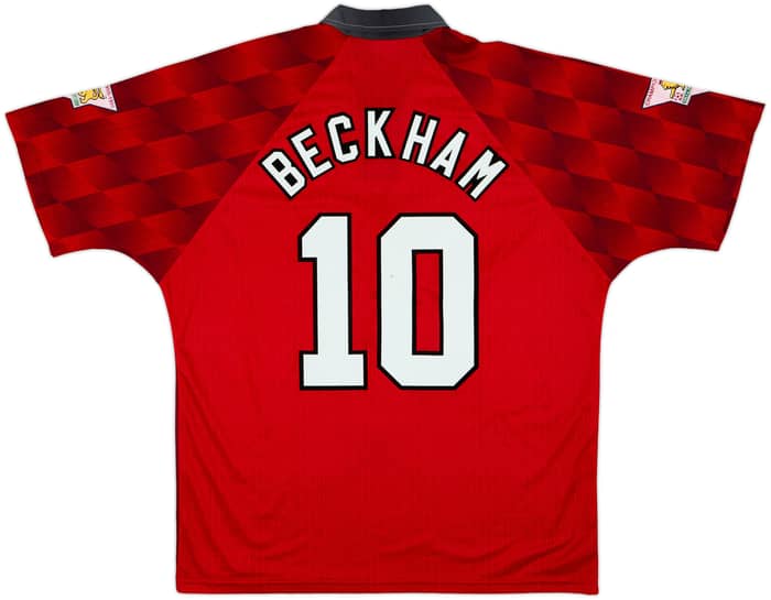 1996-98 Manchester United Home Shirt Beckham #10 - 6/10 - (XL)