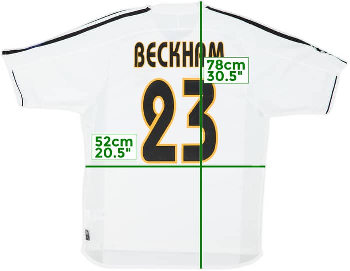 2003-04 Real Madrid Home Shirt Beckham #23 - 9/10 - (M)