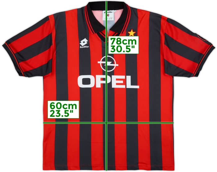 1996-97 AC Milan Home Shirt - 8/10 - (XL)