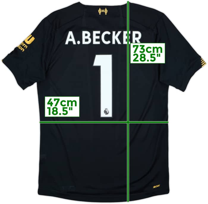 2019-20 Liverpool GK S/S Shirt A.Becker #1 - 9/10 - (S)