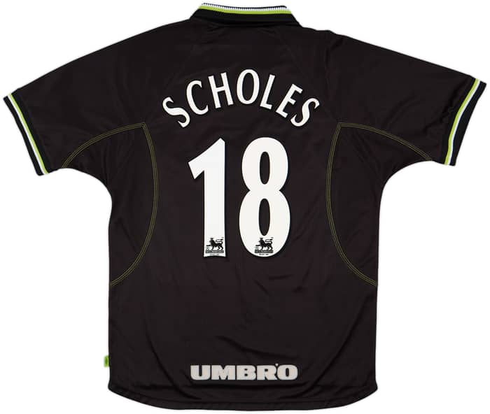 1998-99 Manchester United Third Shirt Scholes #18 - 9/10 - (L)