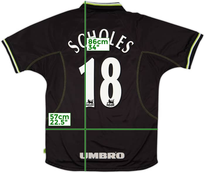 1998-99 Manchester United Third Shirt Scholes #18 - 9/10 - (L)