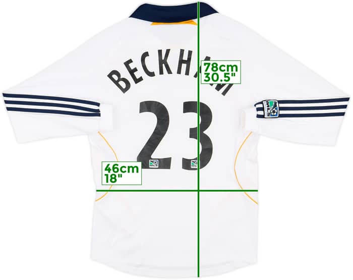 2007-08 LA Galaxy Home L/S Shirt Beckham #23 - 9/10 - (M)