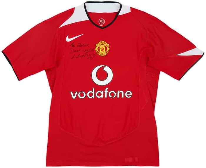 2004-06 Manchester United Signed Home Shirt - 8/10 - (S)