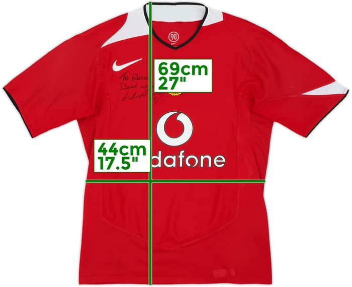 2004-06 Manchester United Signed Home Shirt - 8/10 - (S)