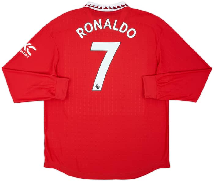 2022-23 Manchester United Authentic Home L/S Shirt Ronaldo #7 (XL)