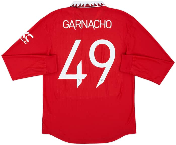 2022-23 Manchester United Authentic Home L/S Shirt Garnacho #49 (M)