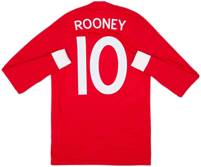 2010-11 England Away L/S Shirt Rooney #10 - 8/10 - (XS)