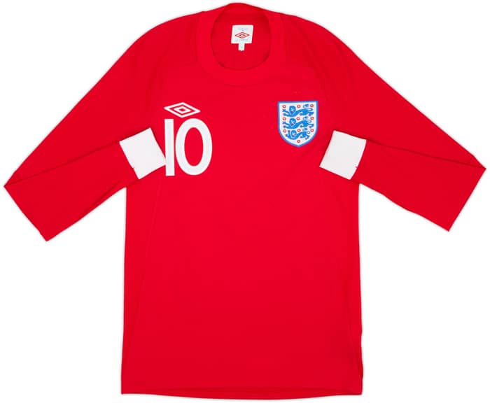 2010-11 England Away L/S Shirt Rooney #10 - 8/10 - (XS)