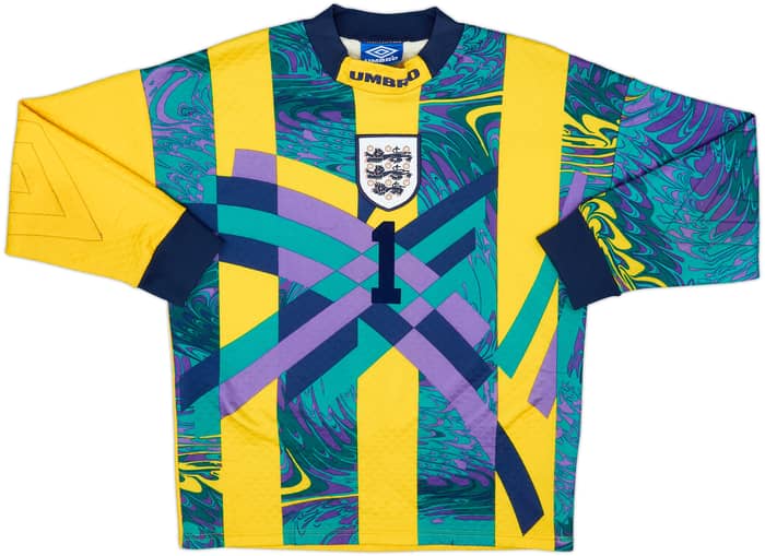 1995-96 England GK Shirt Seaman #1 - 8/10 - (Y)