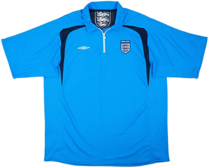 2004-06 England Umbro 1/4 Zip Polo Shirt - 8/10 - (XXL)