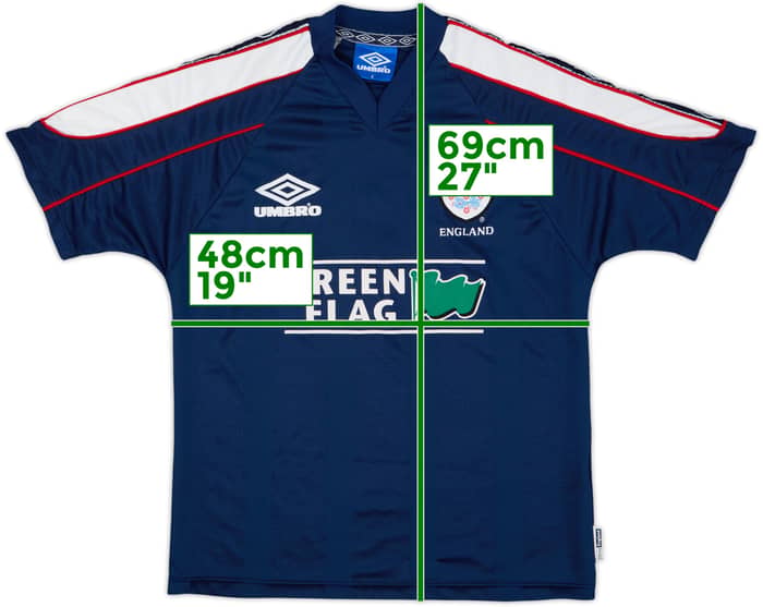 1998-00 England Umbro Training Shirt - 5/10 - (S)