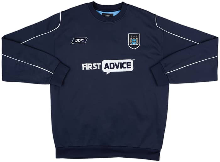 2003-04 Manchester City Reebok Sweat Top - 9/10 - (L)
