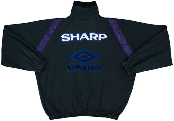1995-96 Manchester United Umbro 1/4 Zip Drill Top - 7/10 - (M)