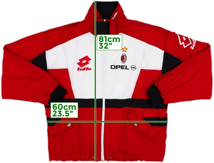 1995-96 AC Milan Lotto Track Jacket - 8/10 - (XL)