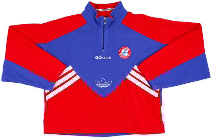 1995-96 Bayern Munich adidas 1/4 Zip Fleece Top - 10/10 - (XL)