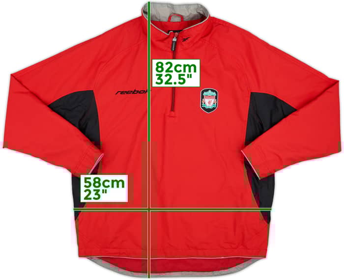 2003-04 Liverpool Reebok 1/4 Zip Track Jacket - 9/10 - (S)