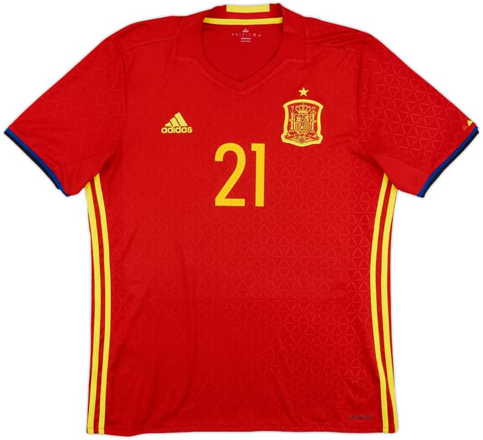 2016-17 Spain Home Shirt Silva #21 - 8/10 - (L)