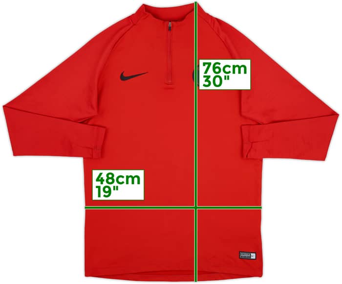 2019-20 Paris Saint-Germain Nike 1/4 Zip Drill Top - 9/10 - (M)