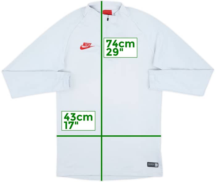 2019-20 Paris Saint-Germain Nike 1/4 Zip Drill Top - 8/10 - (S)