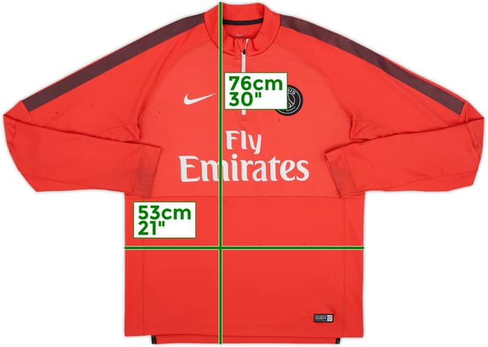 2015-16 Paris Saint-Germain Nike 1/4 Zip Drill Top - 4/10 - (L)