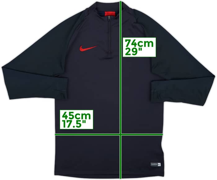 2019-20 Paris Saint-Germain Nike 1/4 Zip Drill Top - 9/10 - (S)