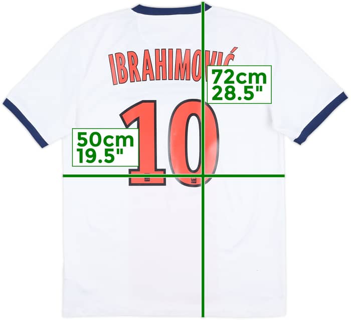 2013-14 Paris Saint-Germain Away Shirt Ibrahimovic #10 - 6/10 - (M)