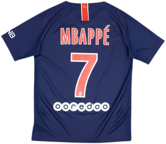 2018-19 Paris Saint-Germain Home Shirt Mbappe #7 - 9/10 - (XL.Boys)