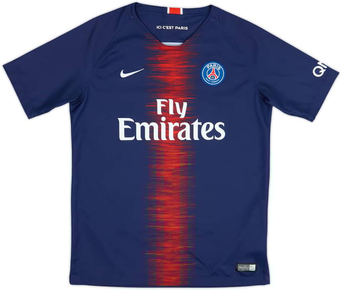 2018-19 Paris Saint-Germain Home Shirt Mbappe #7 - 9/10 - (XL.Boys)