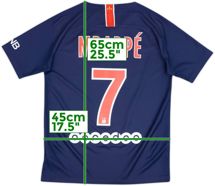 2018-19 Paris Saint-Germain Home Shirt Mbappe #7 - 9/10 - (XL.Boys)