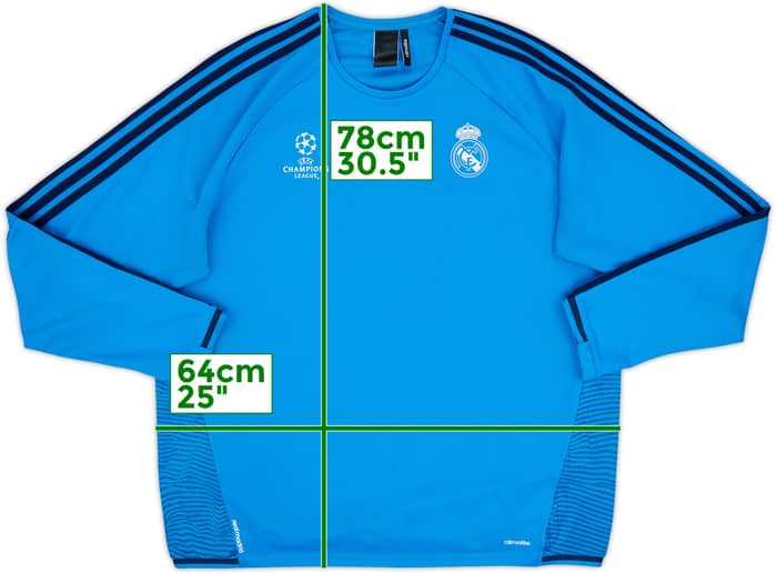 2015-16 Real Madrid CL adidas Drill Top - 8/10 - (XXL)