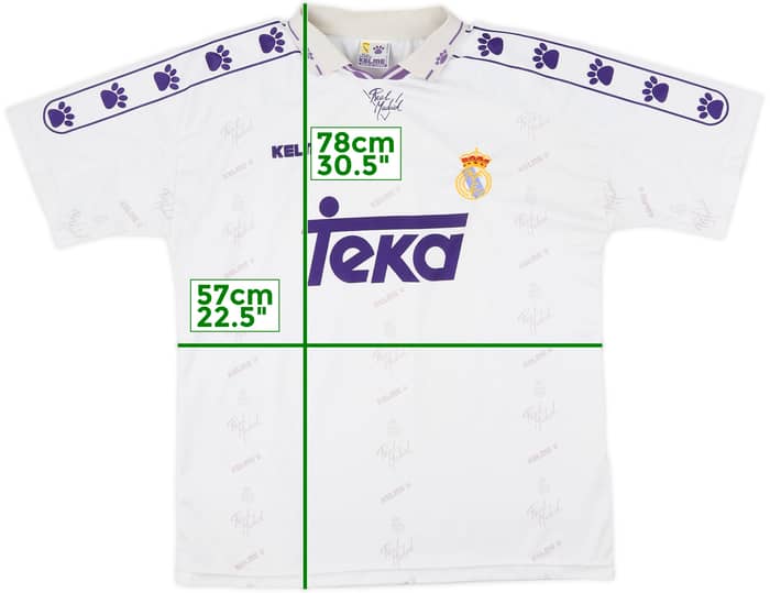1994-96 Real Madrid Home Shirt - 8/10 - (XL)