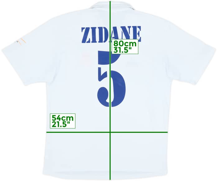 2001 Real Madrid Home Shirt Zidane #5 - 8/10 - (M)