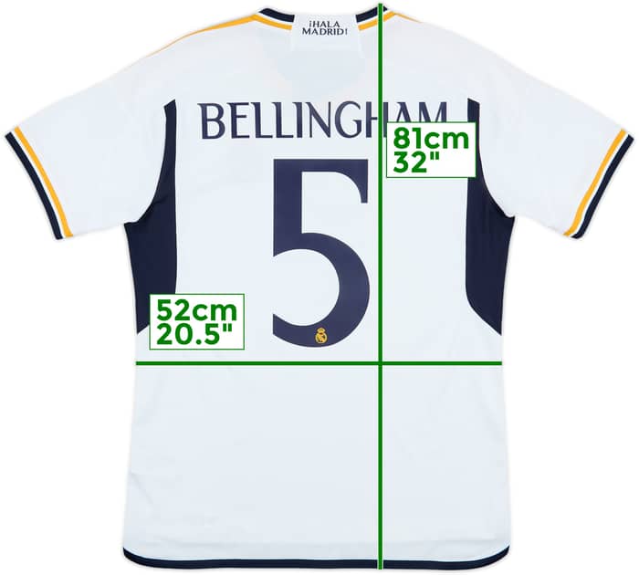 2023-24 Real Madrid Home Shirt Bellingham #5 - 8/10 - (L)