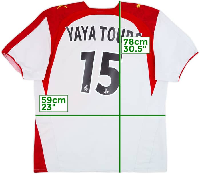 2006-07 Monaco Home Shirt Yaya Toure #15 - 7/10 - (XL)