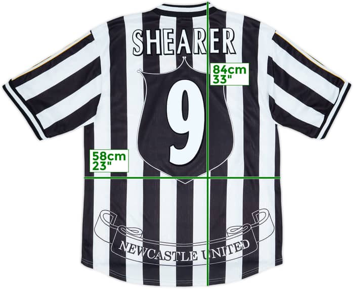 1997-99 Newcastle Home Shirt Shearer #9 - 9/10 - (L)
