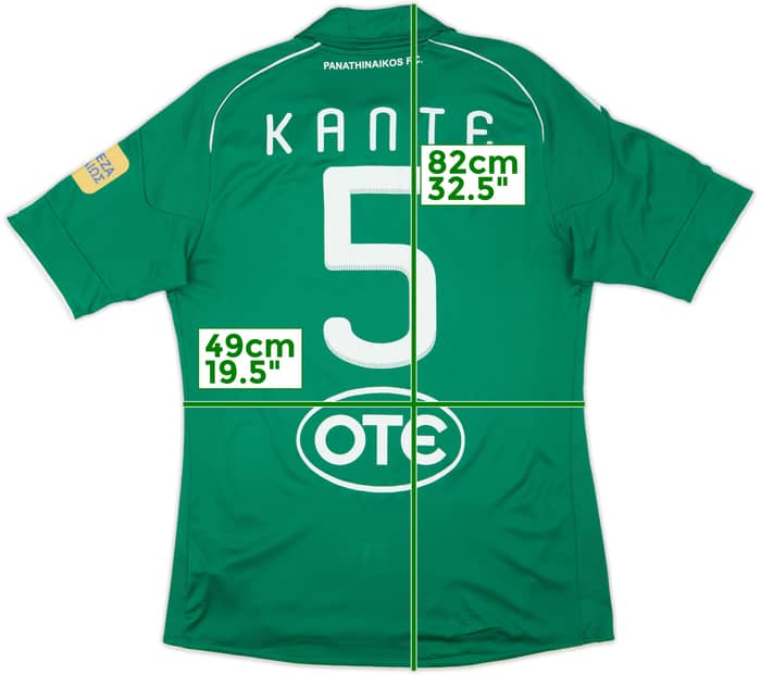 2010-11 Panathinaikos Player Issue Home Shirt Kante #5 - 7/10 - (S)