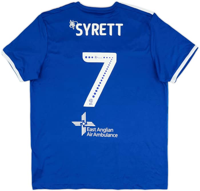 2019-20 Ipswich Home Shirt Syrett #7 - 8/10 - (XL)