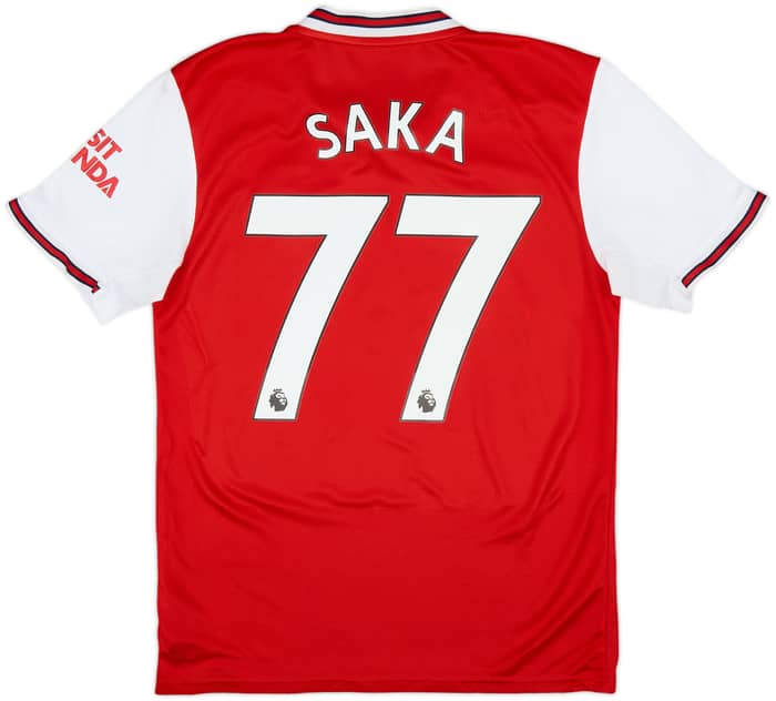 2019-20 Arsenal Home Shirt Saka #77 - 7/10 - (S)
